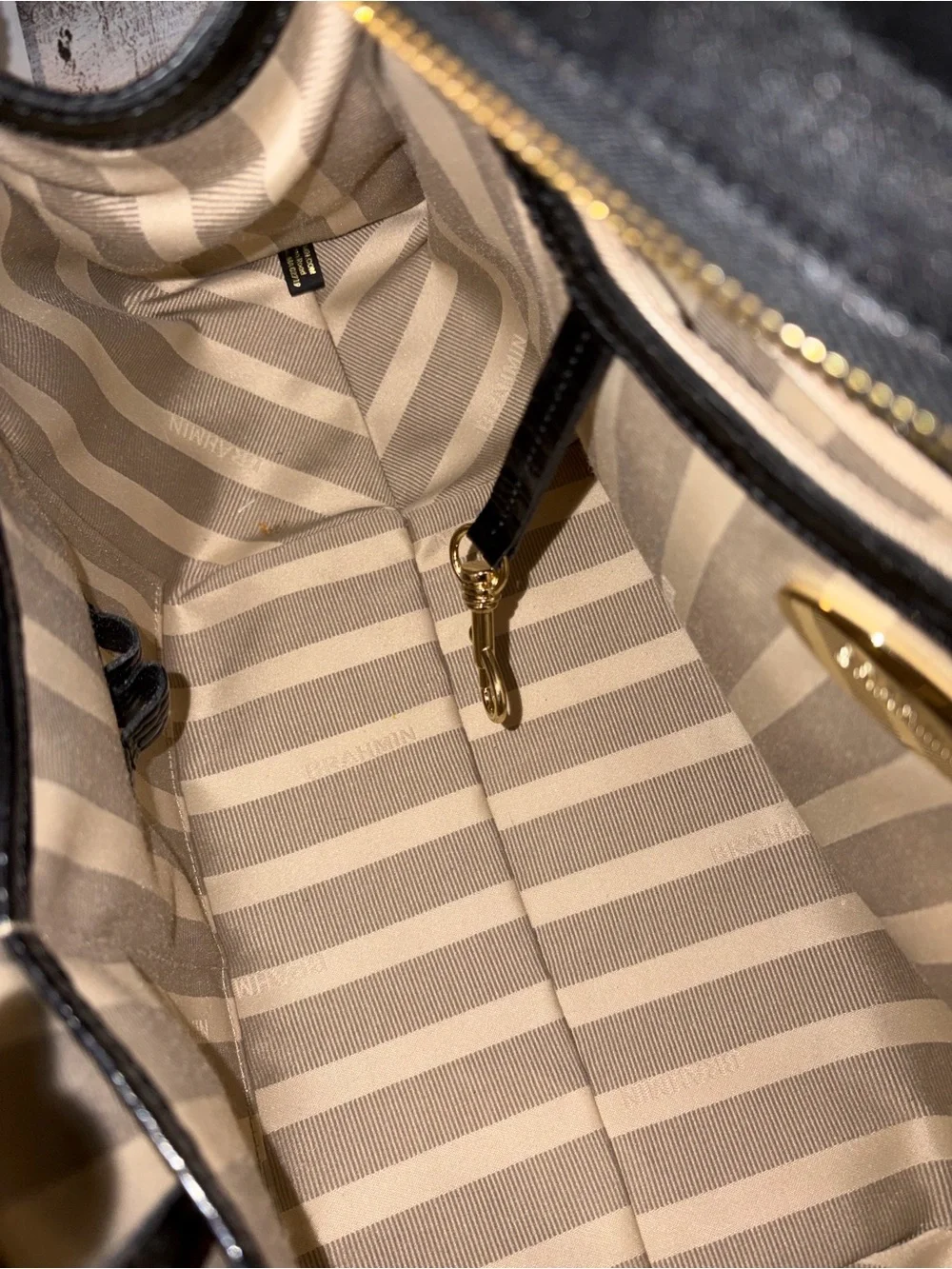 Brahmin Arden Satchel and matching wallet Black and Ivory Carlisle